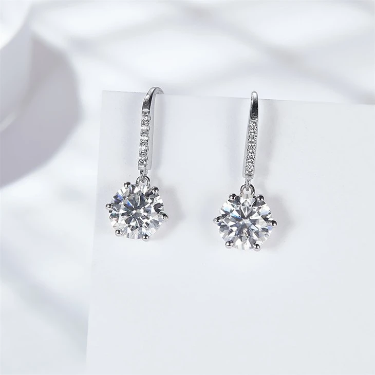 Moissanite 925 Silver Earrings